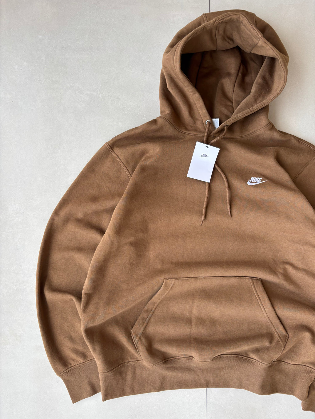 (L) Nike Basic Brown Hoodie