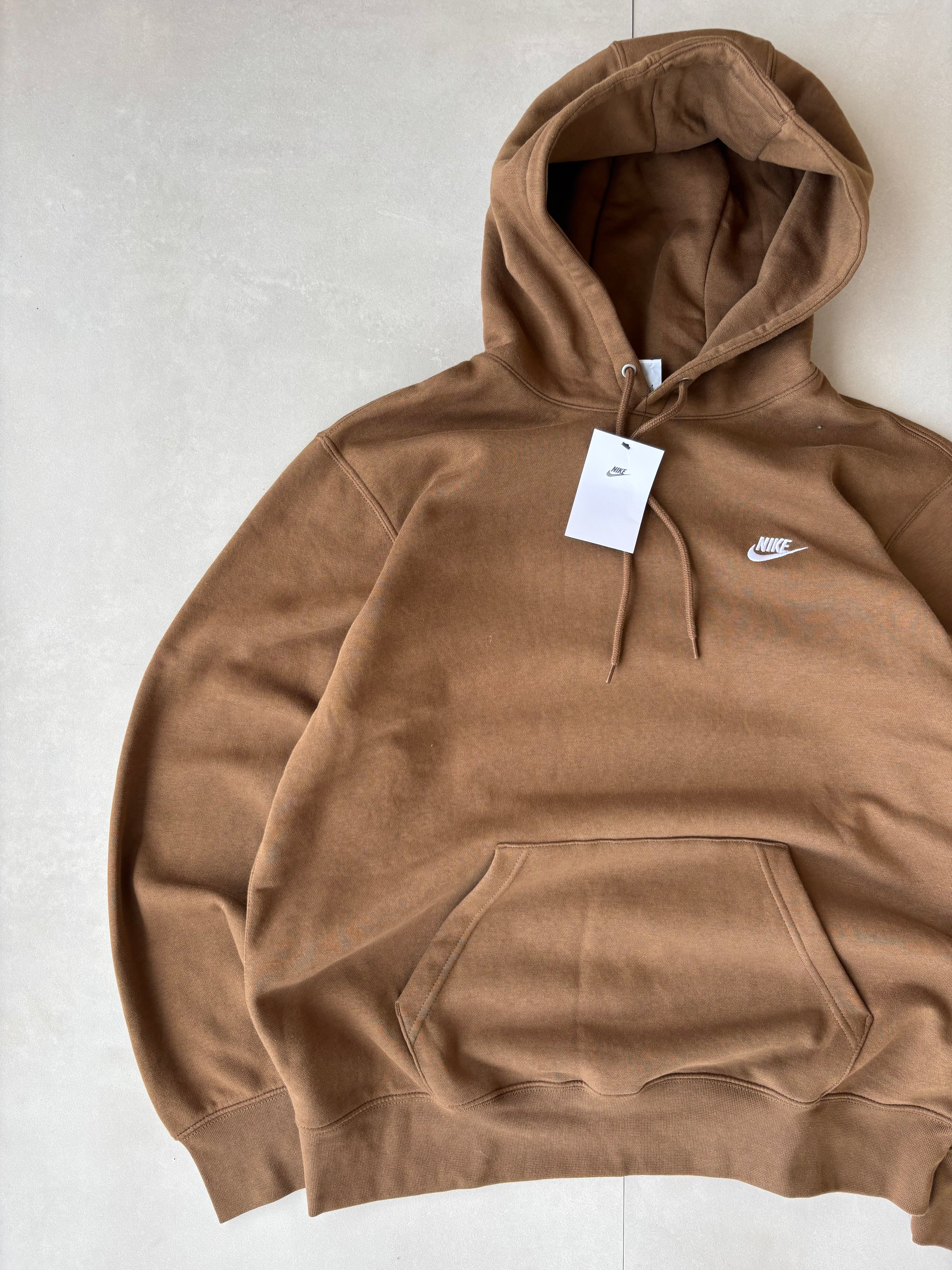 (L) Nike Basic Brown Hoodie