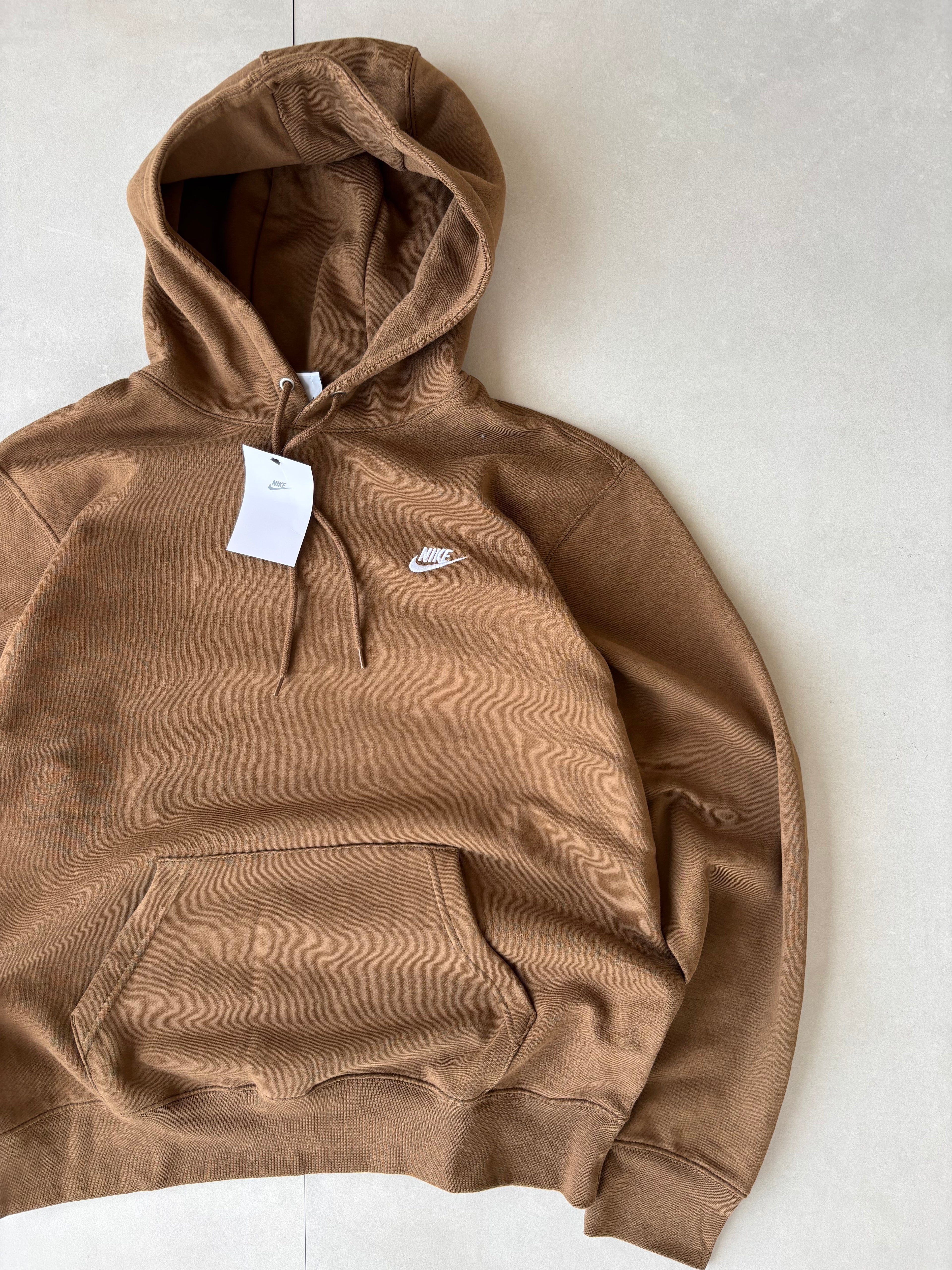 (L) Nike Basic Brown Hoodie