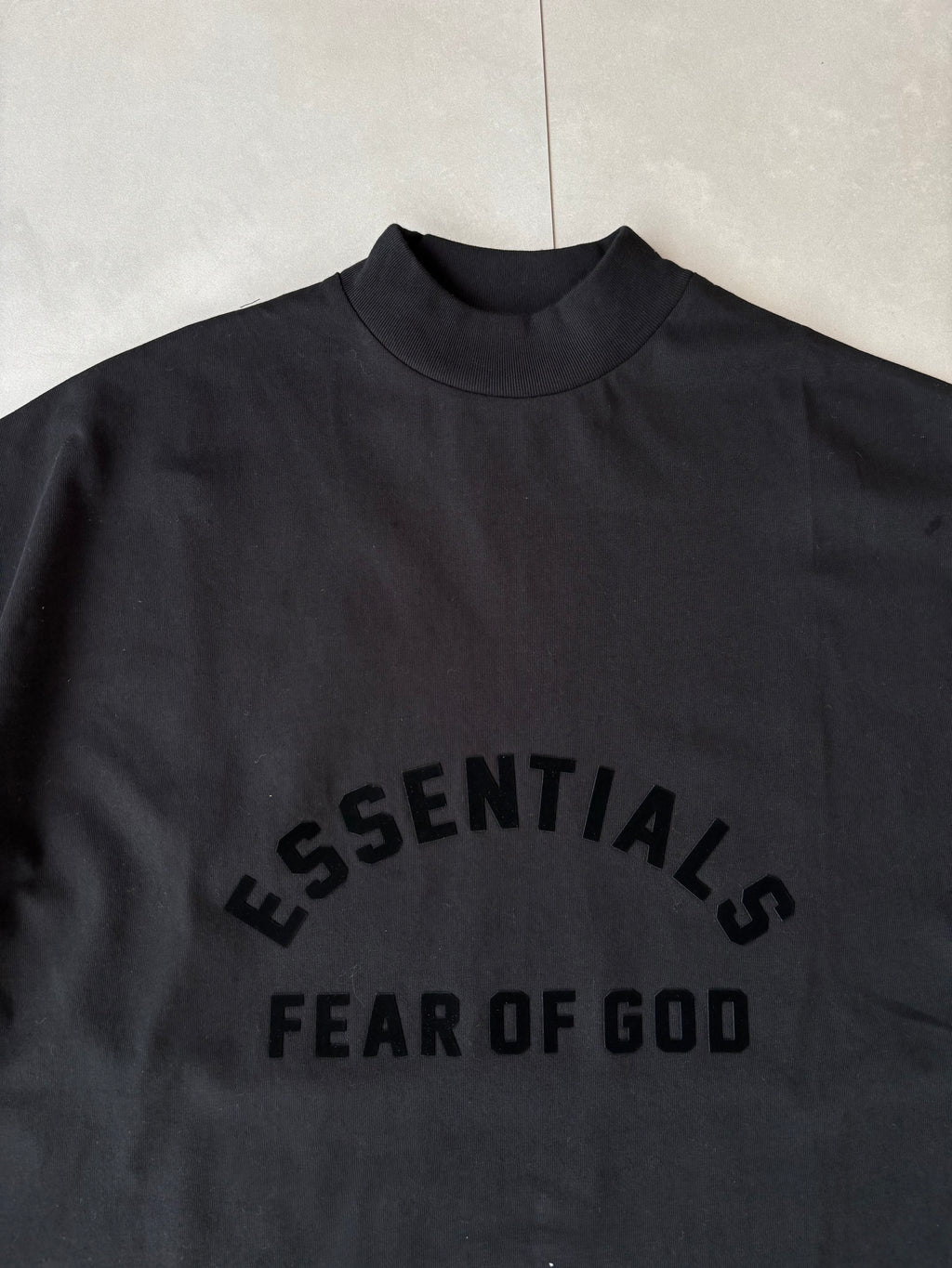Essentials Fear Of God Jet Black T Shirt