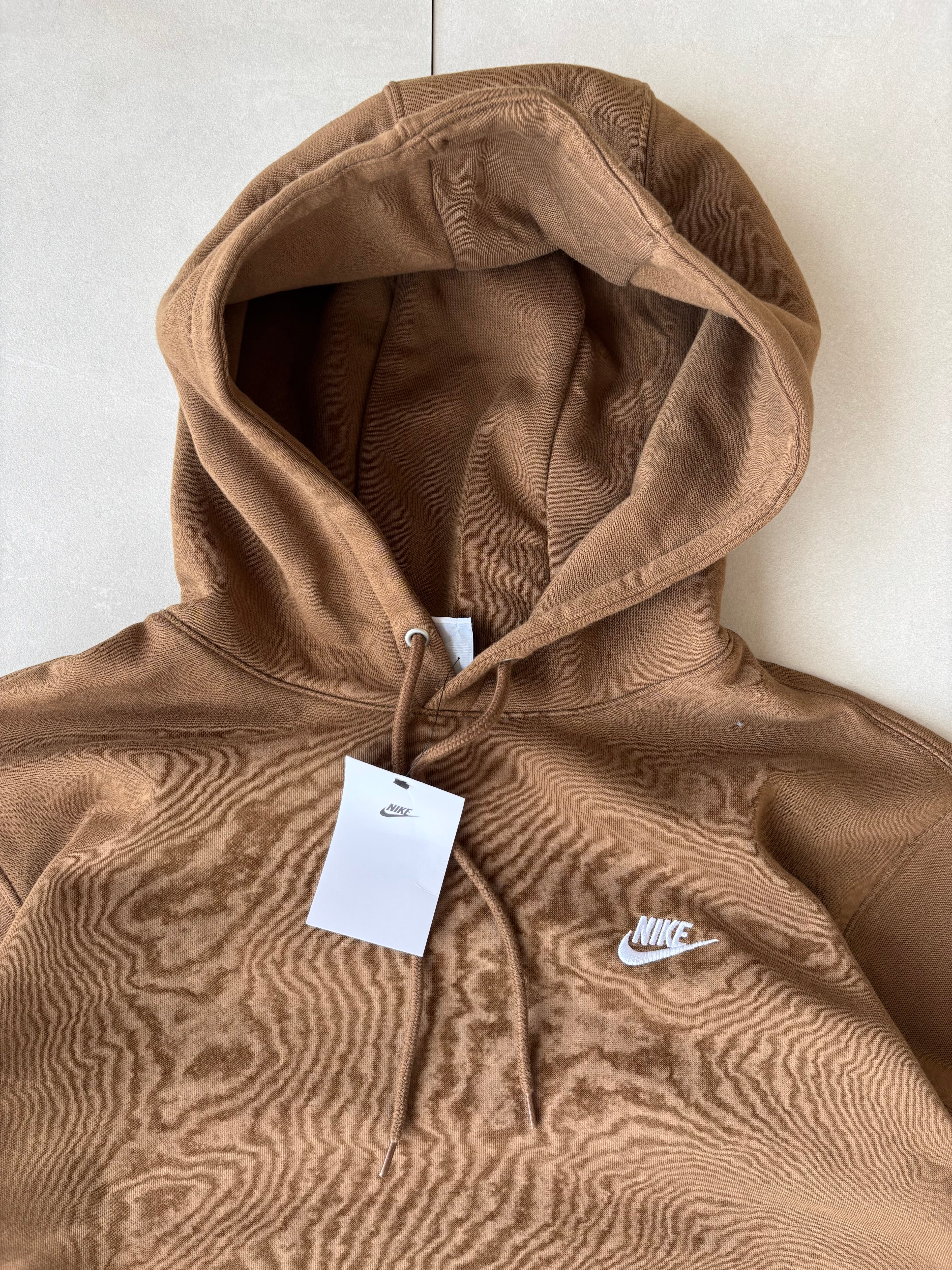 (L) Nike Basic Brown Hoodie