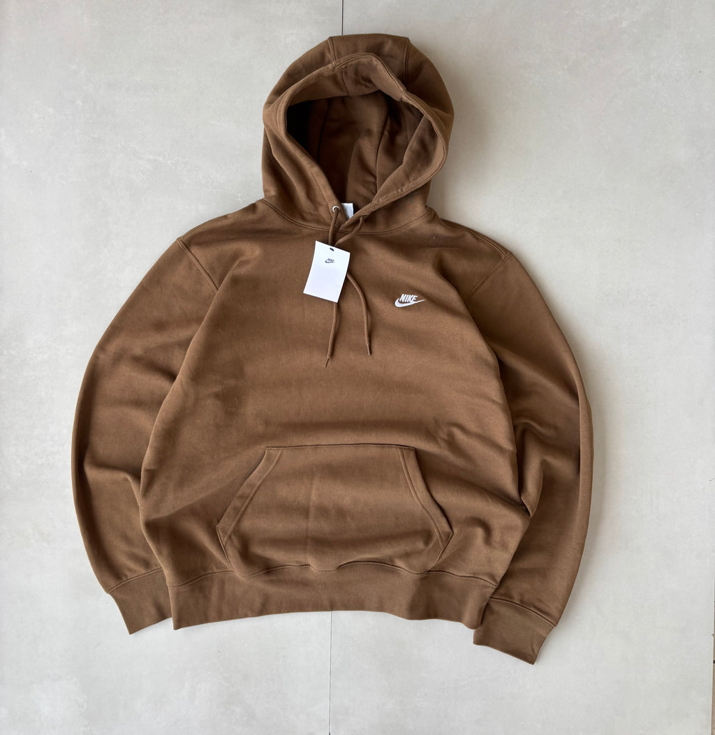 (L) Nike Basic Brown Hoodie