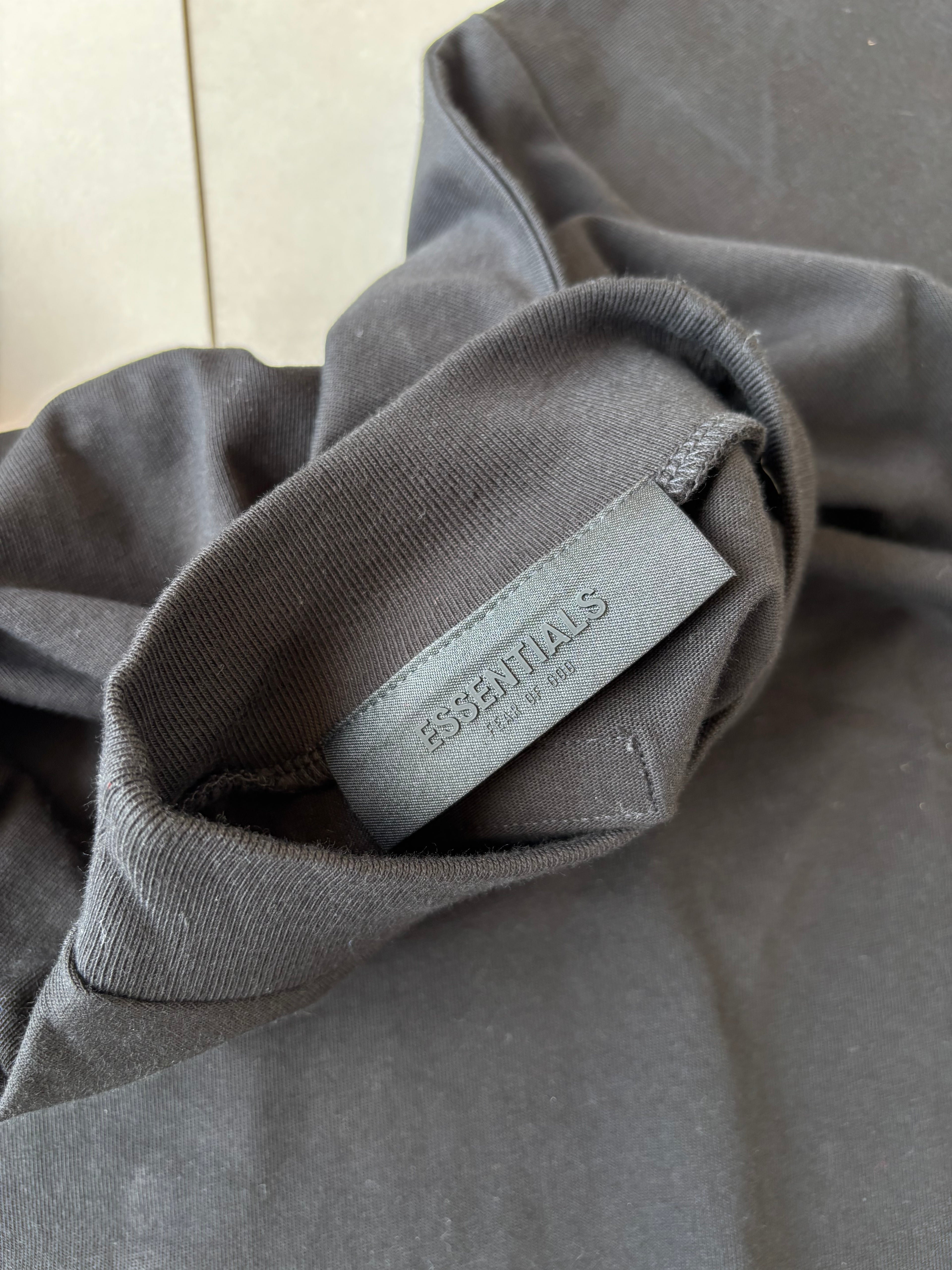Essentials Fear Of God Jet Black T Shirt